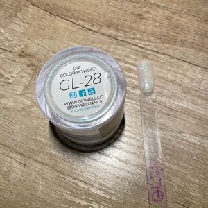DipWell SNS Nail Dip - glitter 28 - white glitter